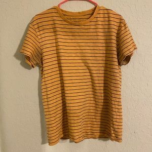 Aeropostale Yellow and Dark Blue Striped Shirt